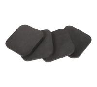 Outanaya 4pcs Rubber Workout Mats for Gym Equipment Cushion, 100mm x 100mm x 10mm Shock Absorbing Exercise Floor Pads for Treadmill, Home Fitness, and Noise Reduction