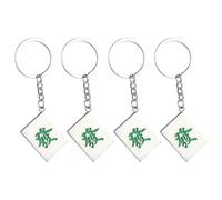 Outanaya 4pcs Unique Fortune Mahjong Keychain Pendant Set, Creative Bag Hanging Decor Accessories, Stylish Keyring Charm for Women’s Keys and Bags, Gift for Mahjong Fans