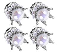 Outanaya 4pcs Valve Stem Caps Tire Valve Cap Silver Stylish Sparkling Rhinestone Encrusted Design Resistant to Rust Not Easy to Deform for Car Lovers and Family Use