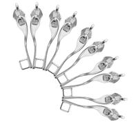 Outanaya 5 Pairs Double Layer Metal Zipper Pulls with Single Lock Hole, Vintage Silver Small Zipper Pull Replacement for Luggage, Backpack, Suitcase Repair Accessories