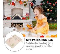 Outanaya 50pcs Drawstring Bags Pouches Burlap Sachet Bag Lightweight Environmentally Friendly Flower Printed Design for Wedding and Shower Use