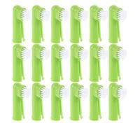 Outanaya 50pcs Green Silicone Pet Finger Toothbrush with Soft Bristles for Small and Large Dogs and Cats, Puppy Oral Care Tool for Effective Teeth Cleaning and Dental Plaque Removal at Home
