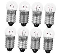 Outanaya 50pcs Miniature round Light Bulbs with Screw Base 6v Lightweight Glass and Aluminum Practical Replacement Bulbs for Science DIY and Secondary School Experiments