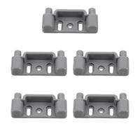 Outanaya 5pcs Camper Door Lock Plate Push Button Camper Door Lock Replacement Flap and Drawer Anti-rattle Tight Seal Plastic Alloy Accessory for Trailer
