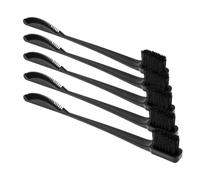 Outanaya 5pcs Dual-ended Eyebrow and Eyelash Brushes Hair Wax Comb Set Black for Women Precise Brow Grooming and Eyelash Separation Makeup Tool for Travel and Daily Use