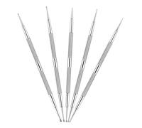 Outanaya 5PCS Dual Headed Nail Dotting Pen Set Durable Stainless Steel Rhinestone Nail Art Tools for Easy Dotting Painting Application for DIY and Salon Use