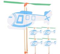 Outanaya 5Pcs Elastic Band Powered Helicopter for Educational Practical Glider Aircraft Models Stem Flying for Boys and Outdoor Activities
