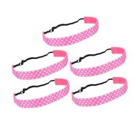 Outanaya 5pcs Elastic Solid Headbands Heart Pattern Headband Running Hair Band for Women Sports Hair Accessories
