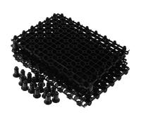 Outanaya 5pcs Fish Tank Bottom Filter Plate Pvc Flat and Smooth Multi-function Splicing Filter with 20pcs Nail for Large Dragon Fish