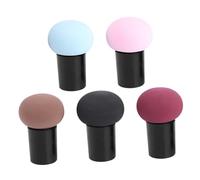 Outanaya 5pcs Mushroom Shape Makeup Powder Puff Dual Use Wet Dry Foundation Sponge Applicator for Face Flexible Cosmetic Puff for Concealer Blush Highlighter Multi Color Pack