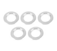 Outanaya 5PCS Parrot Wooden Nest Hole Anti-bite Rings Iron Protective Breeding Box Accessory for Birds Nesting Boxes Silver Tone
