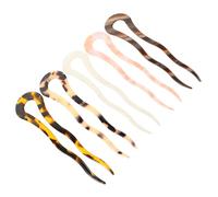 Outanaya 5pcs Retro U Shaped Hairpins Acetate Hair Sticks for Women Durable Vintage Barrettes Easy to Clip Hold Classic Colors for Various Outfits Friends