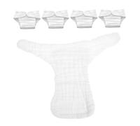 Outanaya 5pcs Reusable Cotton Diaper Inserts for Cloth Diapers with Soft Fabric and Irritation Prevention, White Colour Suitable for Sleep and Home Use, for Baby and Adult