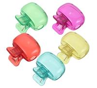 Outanaya 5pcs Toothbrush Protective Cover Reusable Plastic Toothbrush Caps Portable Travel Case Head Protectors Travel Essentials