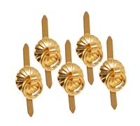 Outanaya 6 Scale Miniature Cabinet Handles for Dollhouse Furniture, Round Mini Drawer Pulls in Traditional Style, Small Door Knobs for DIY Tiny House Accessories