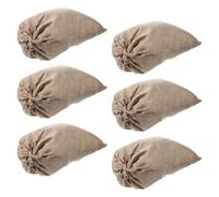 Outanaya 6pcs Drawstring Bag Vegetable Bags 30cm*40cm Burlap Breathable Tear-Resistant Natural Material for Home Kitchen Emergency Preparedness