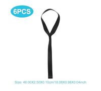 Outanaya 6Pcs Heavy Duty Soft Loop Tie Down Straps 46Cm Black Luggage Cargo Securing Bands for Motorcycles Scooters and Travel