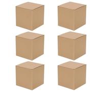 Outanaya 6pcs Small Cardboard Boxes Kraft Paper Packaging Box Rigidity and Stability Reusable for Sample Shipments and Storage