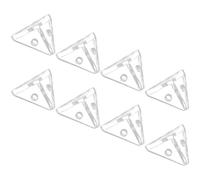 Outanaya 8pcs Acrylic Display Case Triangle Connector with Pre-Hole for Screw, Corner Bracket for DIY Assembly and Acrylic Display Cabinets, Corrosion Resistant Furniture Connector