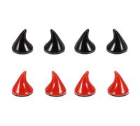 Outanaya 8pcs Evil Horns Car Decors Helmet Evil Horns Accessories Creative Cool Shape Lightweight Abs Material Stick and Remove without Residue Smooth Surface Car Decoration