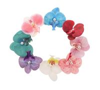 Outanaya 8pcs Floral Hair Pins Realistic Flower Hair Clips Versatile Reusable Tropical Elegance for Women Beach Outings
