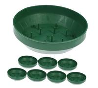 Outanaya 8pcs Flower Arranging Accessories Floral Foam Trays Plastic Flower Mud Holder for Effortless Arrangement in Weddings and Special Events with Minimalist Green Design