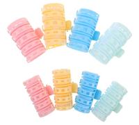 Outanaya 8pcs Heatless Plastic Hair Rollers for Bangs and Long Hair Volumizing Bangs Curlers with Clips Small Rollers for Fine or Styling at Home