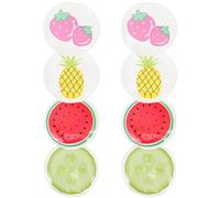 Outanaya 8pcs Reusable Cooling Gel Eye Pads Pvc Cold Compress Ice Mask Fruit Designs for Eye Relief and Sleep Adjustable Outdoor Covers for Fatigue and Puffiness