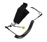 Outanaya 9Ft Sup Surfboard Leash Coiled Paddleboard Safety Strap Elastic Ankle Rope for Stand Up Paddleboarding and Surfing with Black Quick Release Leg Strap