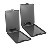 Outanaya A4 Clipboard Resisting Bending or Cracking with Storage Compartments and Pen Holder 2pcs Heavy Duty PP and Metal Construction Secure Grip, for Office and Meetings Use