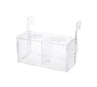 Outanaya Acrylic Fish Isolation Box with Floating Design and Suction Cup, Aquarium Breeding Box for Medaka and Guppies Protecting Newborn Fish in Home Tanks