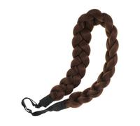 Outanaya Adjustable Braided Hair Band for Women High-temperature Fake Braid Headband Soft Hair Strap for Added Volume and Stylish Natural Look