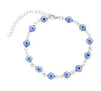 Outanaya Adjustable Vintage Evil Eye Bracelet for Women Handmade Beaded Wrist Jewelry with Blue Glass Eye Lightweight Summer Beach Accessory Minimalist Charm for Daily Wear and
