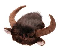 Outanaya Adorable Brown Pet Headwear Plush Polyester Pet Costume Accessories Comfortable Creative Headband with Pp Cotton Padding for Party Use