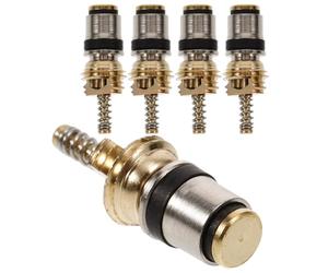 Outanaya Air Conditioning Valve Core High Pressure Resistance and Energy Saving for Copper 5pcs, Auto Ac Valve Cores Automotive Ac Systems Suitable for Vehicle R134a Service Port