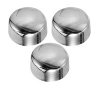 Outanaya Bartender Shaker Lids Caps Stainless Steel with Leakproof Design Replacement Covers 3pcs and Versatile Use, Sleek Silver for 550ml Metal Shake Cups for Home Use and Bars