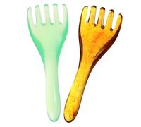 Outanaya Beeswax Massage Comb 2pcs Five-claw Scalp Massager Scraping Hairbrush for Relaxation and Itch Relief Suitable for Home and Travel Use Random Color