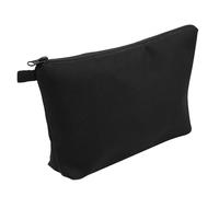 Outanaya Black Makeup Organizer Travel Toiletry Bag Large Capacity Zipper Design Polyester Stylish Fashion Cosmetic Clutch Bag for Women Personal Vacations