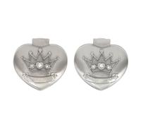 Outanaya Box Round Built-in High Permeability Flannelette with Tooth 2pcs Alloy Zinc Alloy Tooth Holder Safe for and Keepsake for Christmas and New Year Baby Baby's Fingers Hands