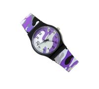 Outanaya Camouflage Watch S Quartz Wristwatch Purple Cartoon Design for Boys and Learning and Outdoor Use