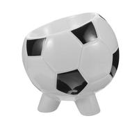 Outanaya Ceramic Dog Bowl Pet Feeder Wide Base Smooth Texture Decorative Design Cute Fashion Moderate Capacity Stand Firmly for Puppy Dog Eating Drinking