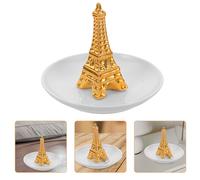 Outanaya Ceramic Jewelry Tray Metallic Tower Ring Dish for Bracelets
