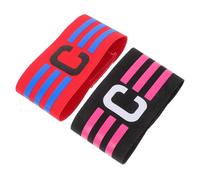 Outanaya Colorful Football Captain's Armband Durable Sports Band for Men Women Comfortable Fit for Soccer Team Sports Black Red