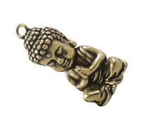 Outanaya Copper Key Pendant Keyring Charm Retro Festive Design Workmanship Copper Material Bag Decoration Pendant DIY 1.18x0.55x0.55inch Buddha Statue