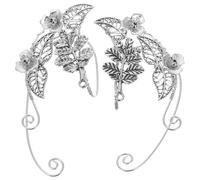 Outanaya Creative Elves Ear Clips for Women Alloy Ear Bone Cuff with Floral Design Fashionable Gift for Birthday Valentine S Day Christmas