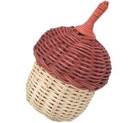 Outanaya Creative Rattan Cross-body Bag with Pine Cone Shape, Handmade Woven Design Using Plastic and Cotton Thread, as Photography Prop Or Tabletop Ornament