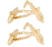 Outanaya Creative Saxophone Cufflinks Set, Gold Tone Musical Instrument Sleeve Buttons for Men’s Business Dress Shirts, Uniform Accessories for Musicians and Orchestra