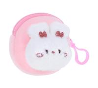 Outanaya Cute Bunny Plush Coin Purse Small Soft Cartoon Wallet for Portable Mini Animal Change Pouch and Earphone Storage Bag