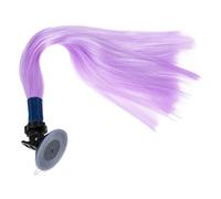 Outanaya Decorative Helmet Ponytail for Motorcycle Helmets Premium Straight Braided Wig with Suction Cup Bright Purple Hair Accessory for Women