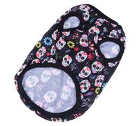 Outanaya Dog Clothes Pet Costume Adjustable Loose Fit Cotton Fabric White Colorful Ghost Head Print Halloween Party Costume for Pet Dogs